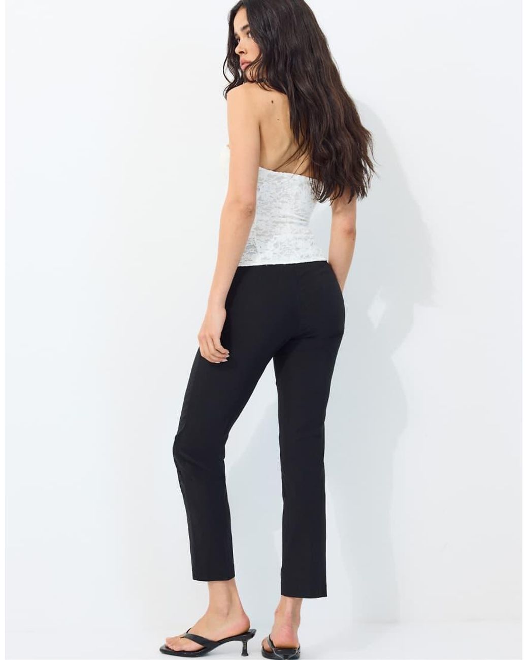 Stradivarius Blue Cigarette Bengaline Trousers
