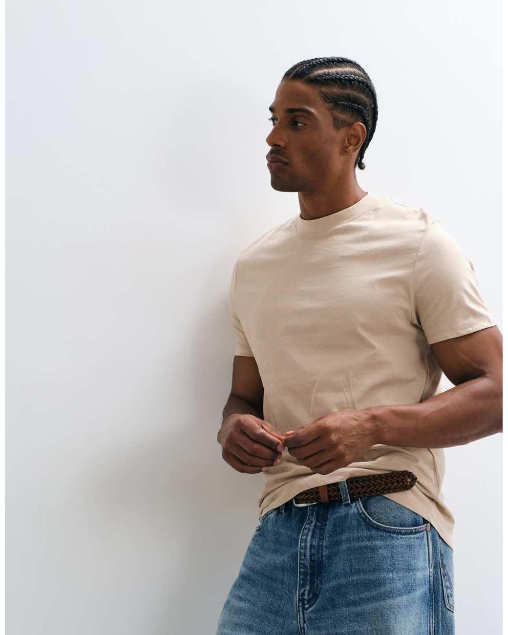 ASOS Natural Standard T-shirt for men