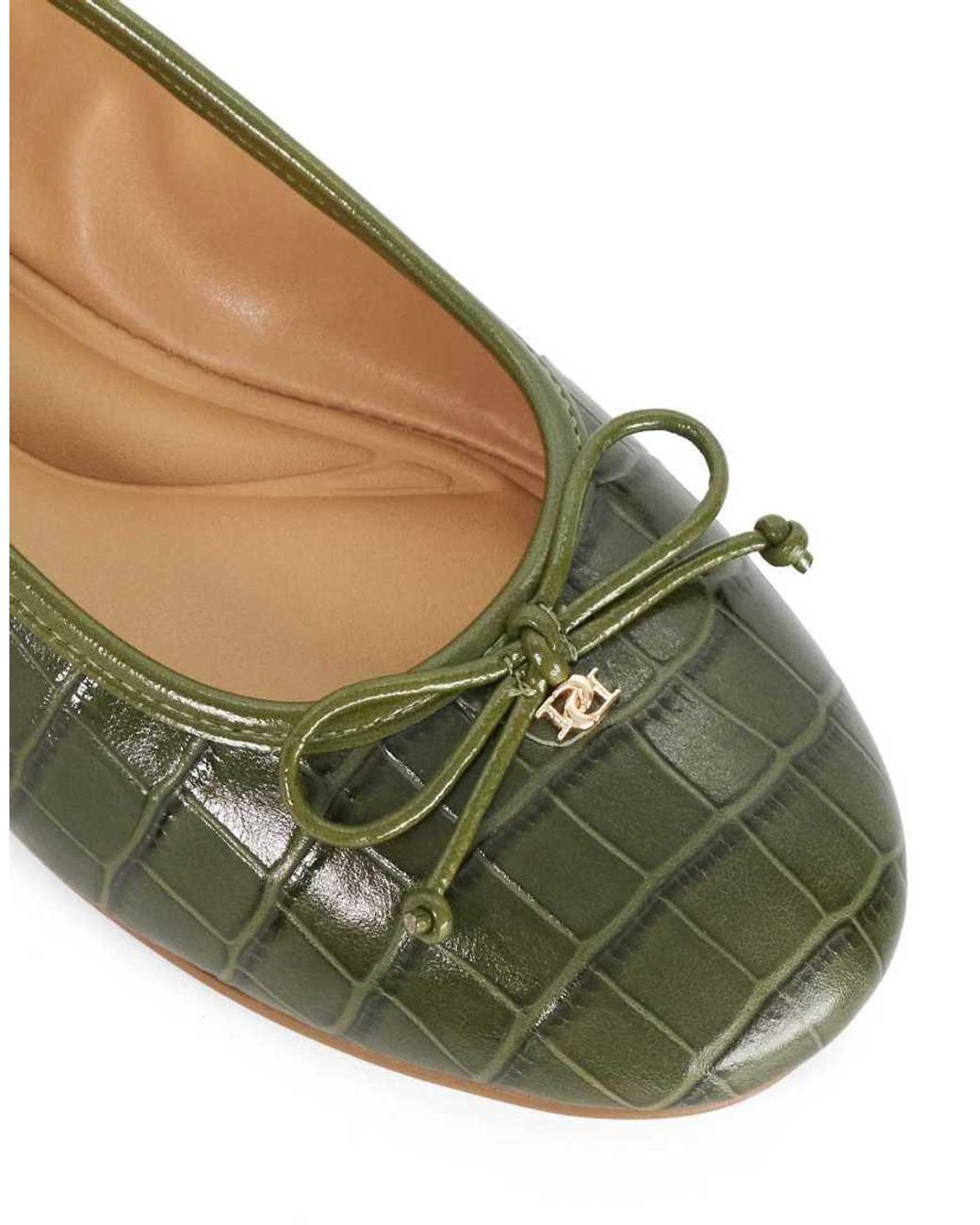 Dune Green Helenne Ballet Pumps