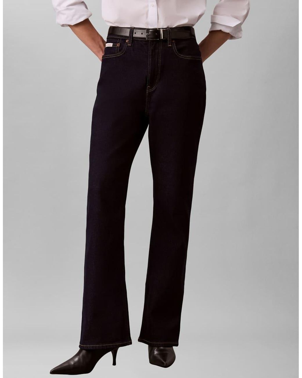 Calvin Klein Gray High Rise Bootcut Jeans