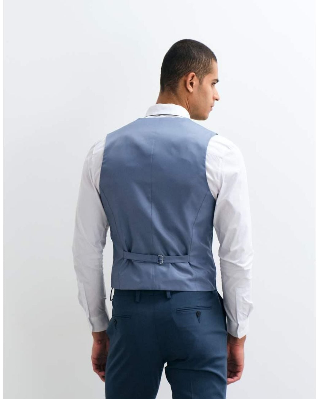 ASOS Blue Skinny Suit Waistcoat for men