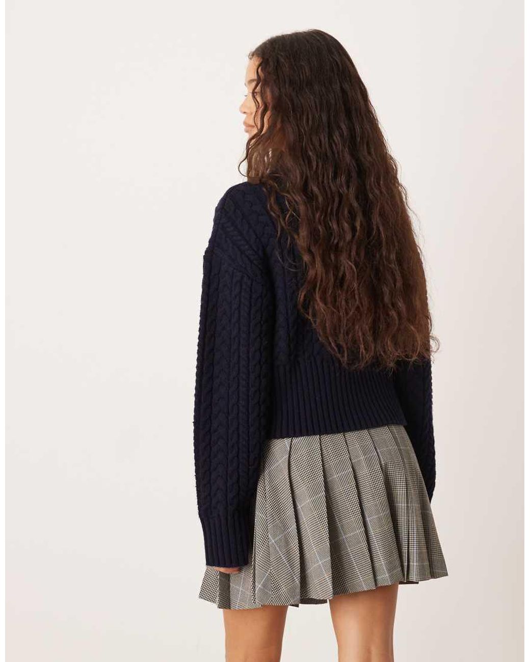 ASOS Blue Pleated Mini Skirt