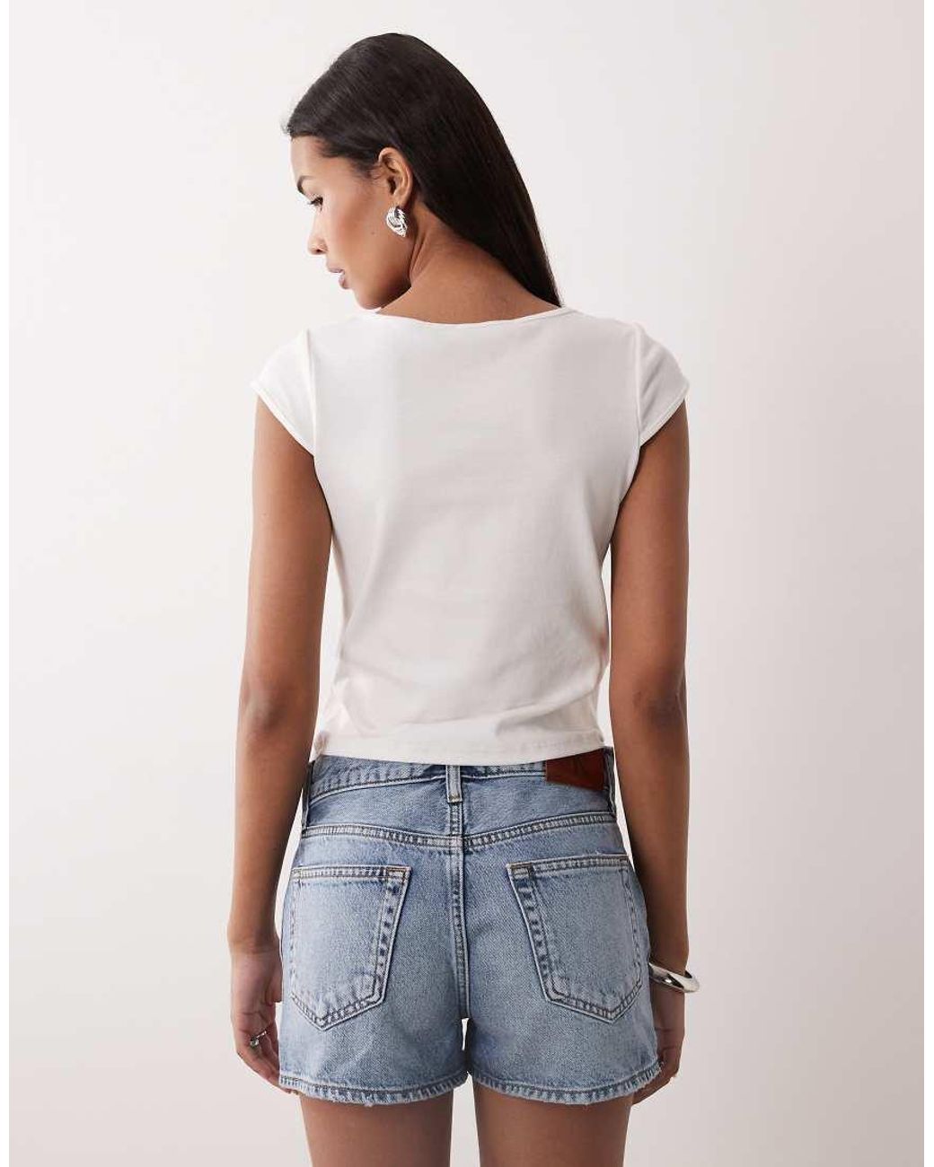 Calvin Klein White Archive Mini Denim Short