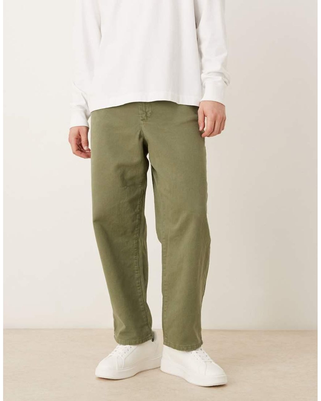 ASOS Natural Relaxed Tapered Pants for men