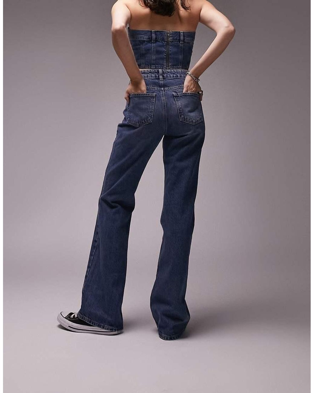 TOPSHOP Flared Jeans in het Blue
