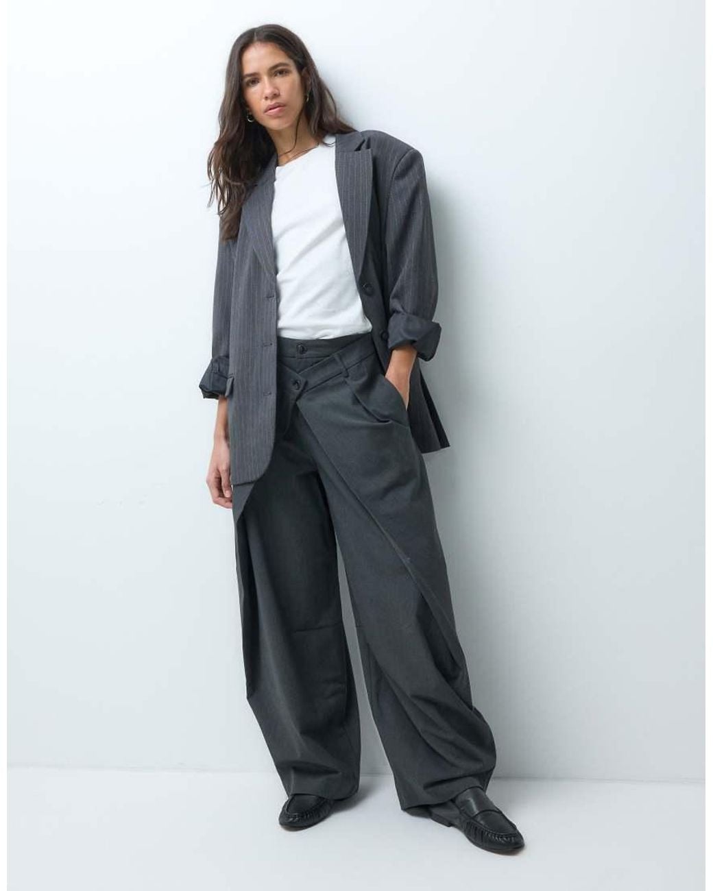 ASOS Gray Tailored Oversized Blazer