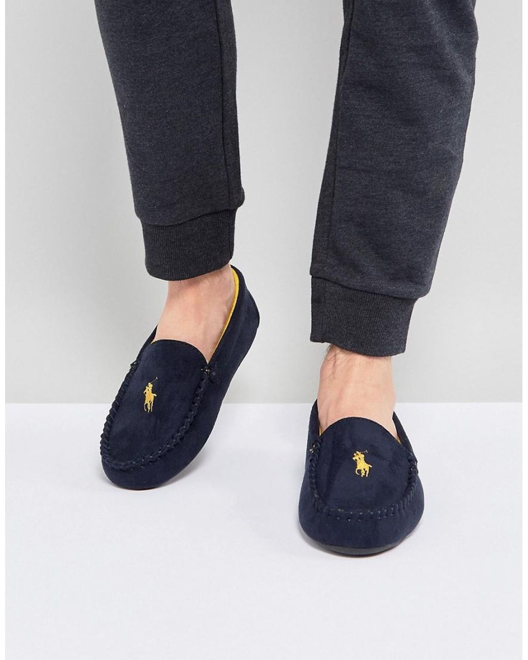 Dezi - Chaussons style mocassins Ralph Lauren pour homme en coloris Bleu |  Lyst