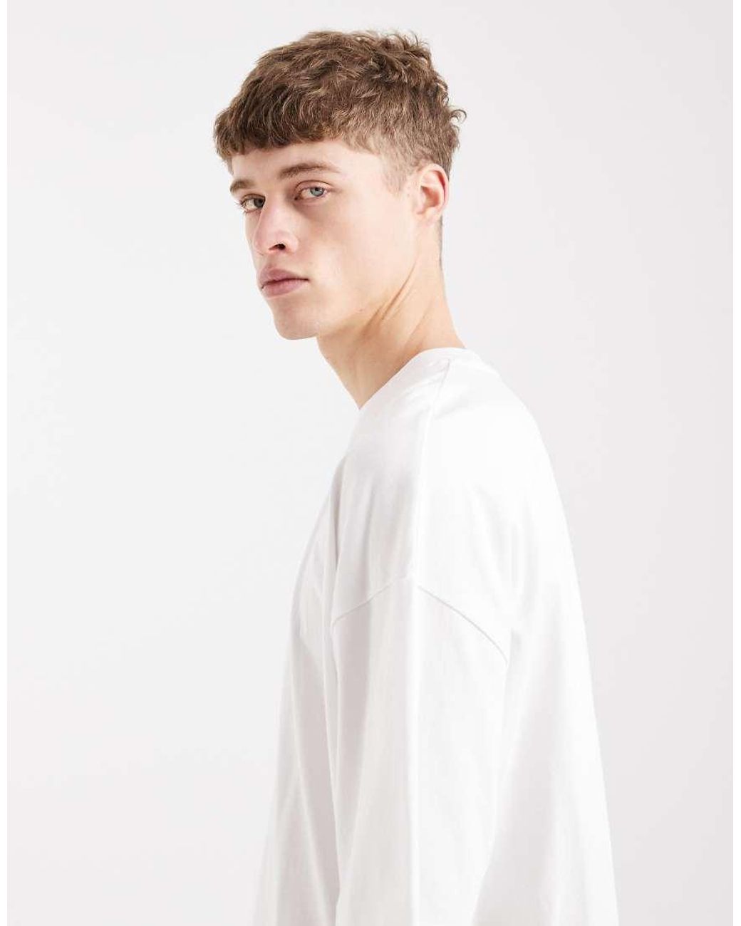 ASOS White Oversized T-Shirt With Floral Print for men