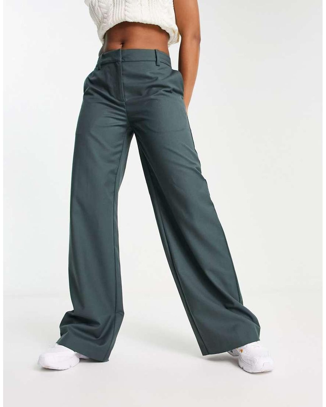 Weekday Blue Riley Wide Leg Pants