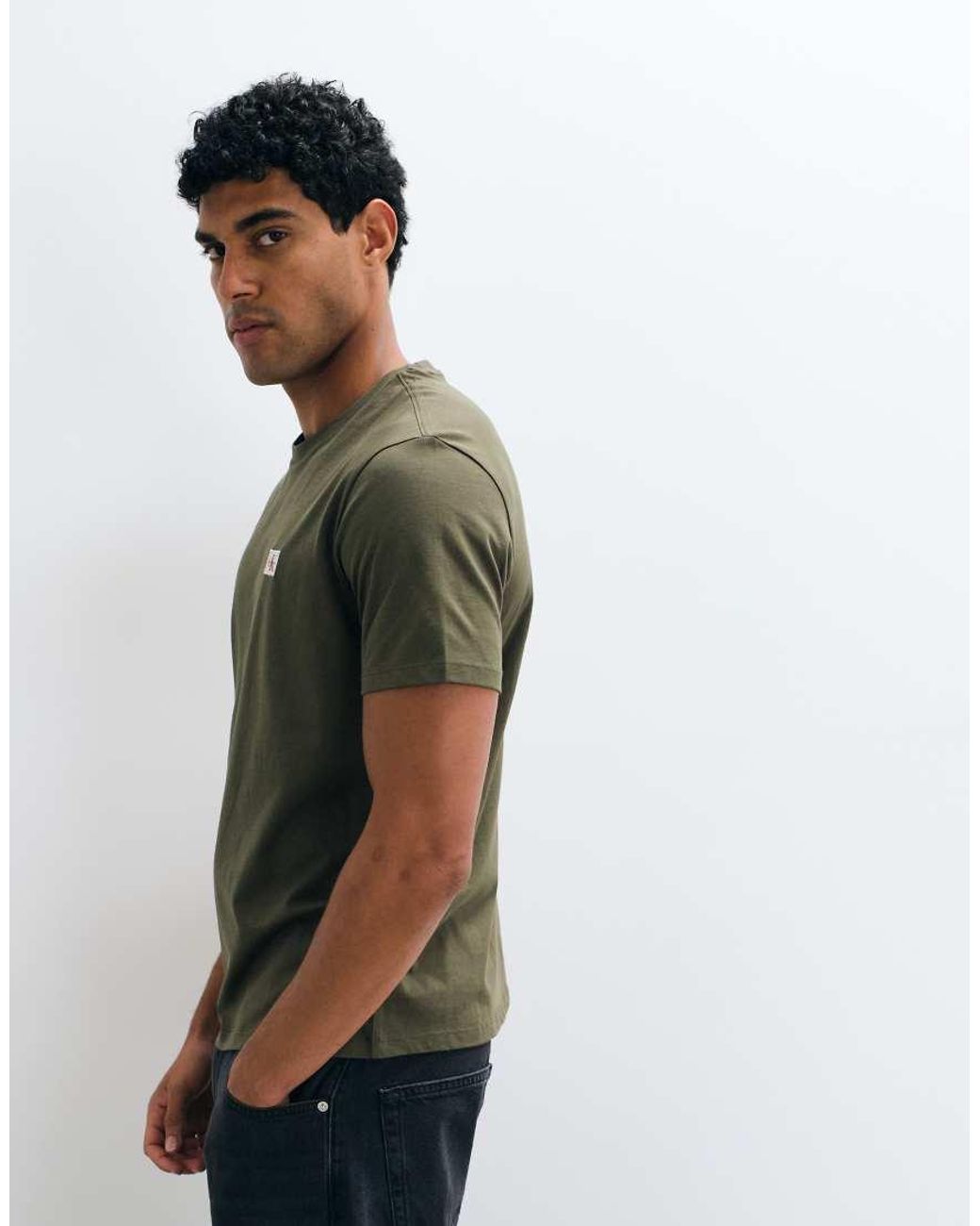 Calvin Klein Green Classic Woven Label T-shirt for men
