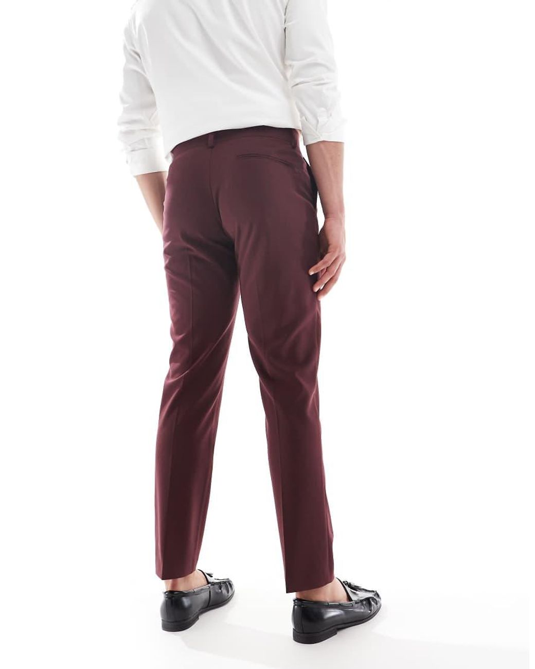 ASOS Red Slim Suit Trousers for men