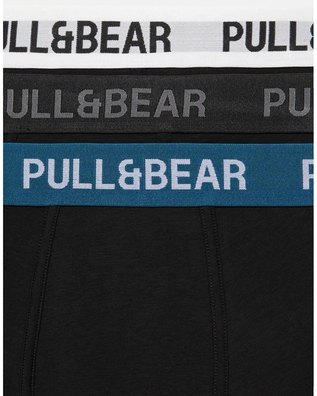 Pull&Bear Black Pack Of 3 Boxers for men