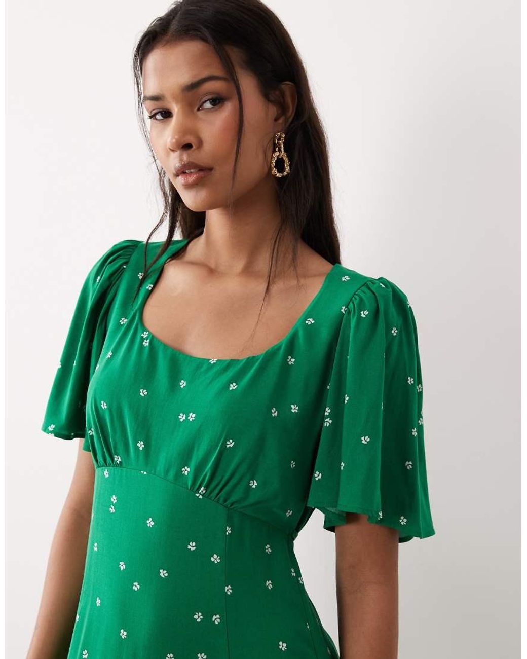 Nobody's Child Green Dee Dee Midi Dress