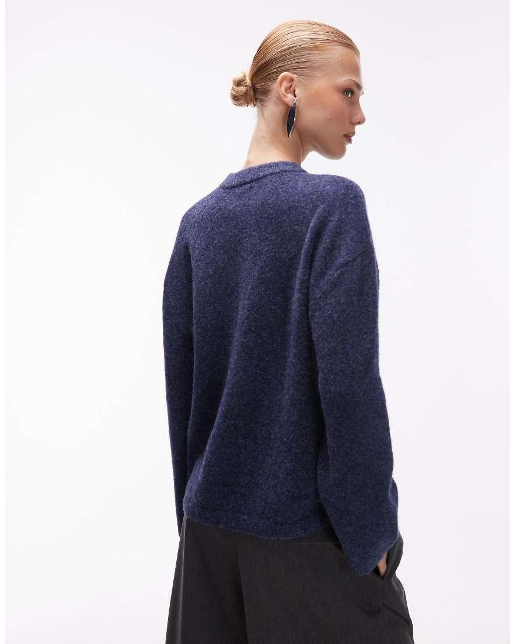 ASOS Blue Relaxed Crew Neck Jumper