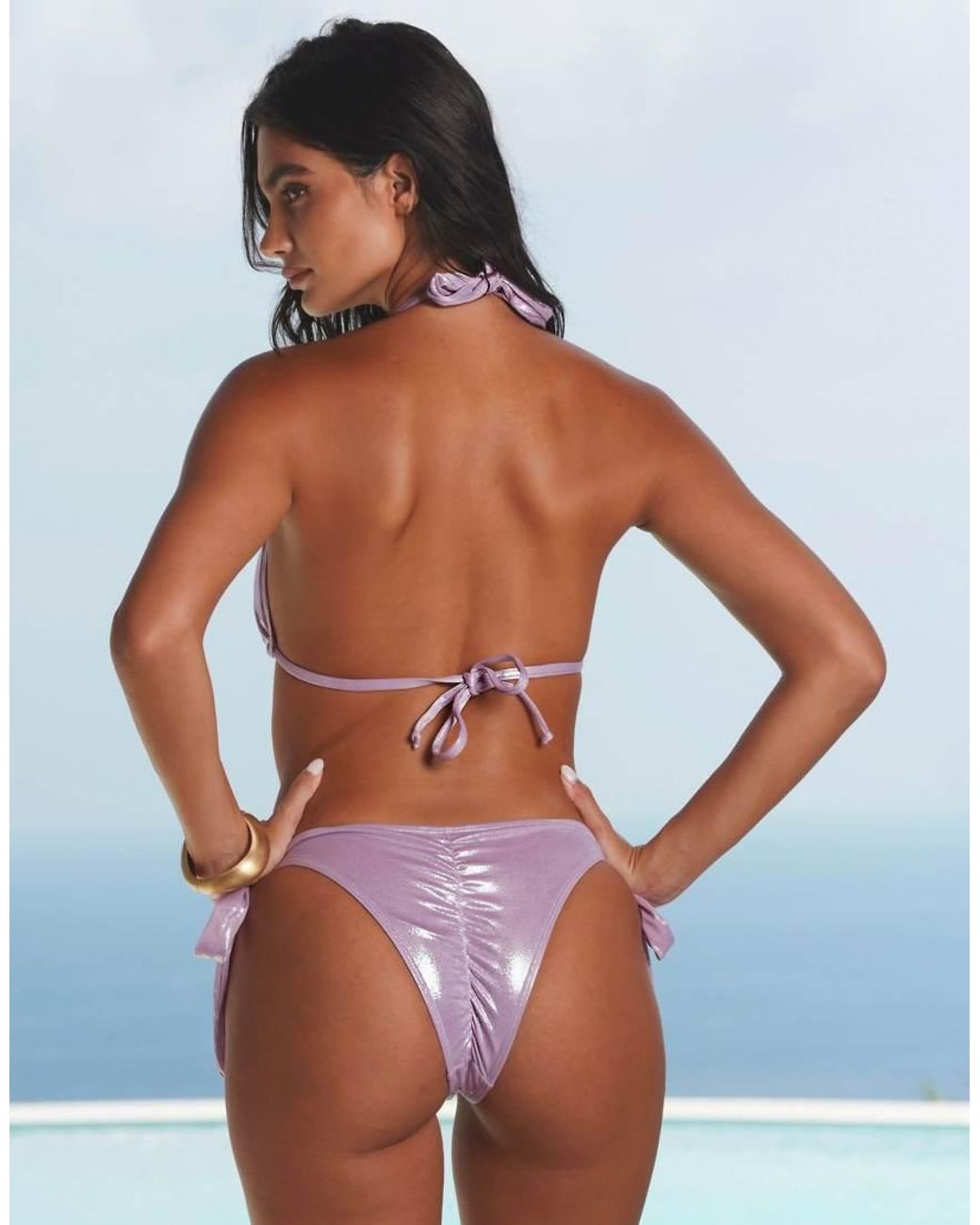 Moda Minx Brown Eurydice Tie Side Brazilian Bikini Bottom
