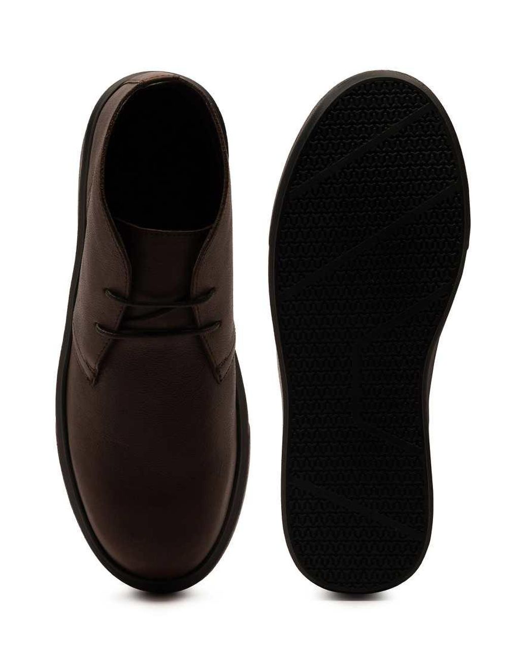 OFF THE HOOK Brown Jethro Leather Casual Lace-Up Chukka Boots for men