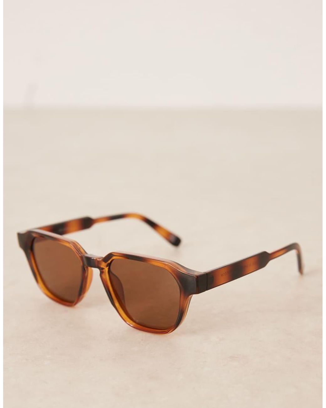 ASOS Black Hexagon Sunglasses for men