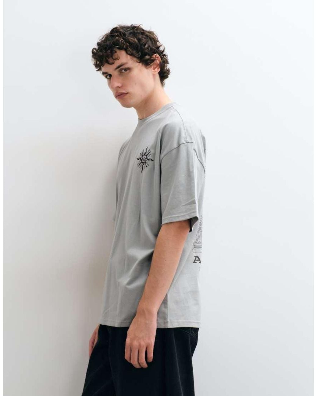 Adidas Originals Gray Celestial Graphic T-shirt for men
