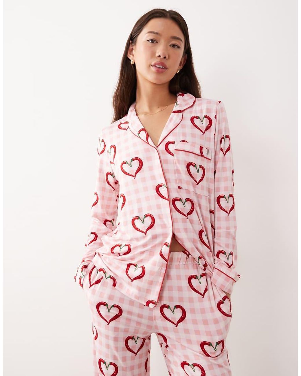 Chelsea Peers Pink Long Pajama Set