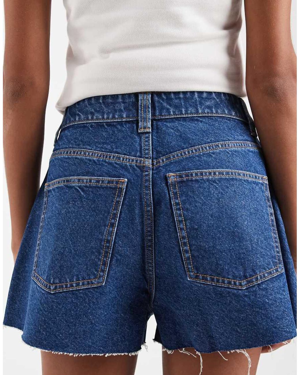 ASOS Blue Denim A-line Shorts