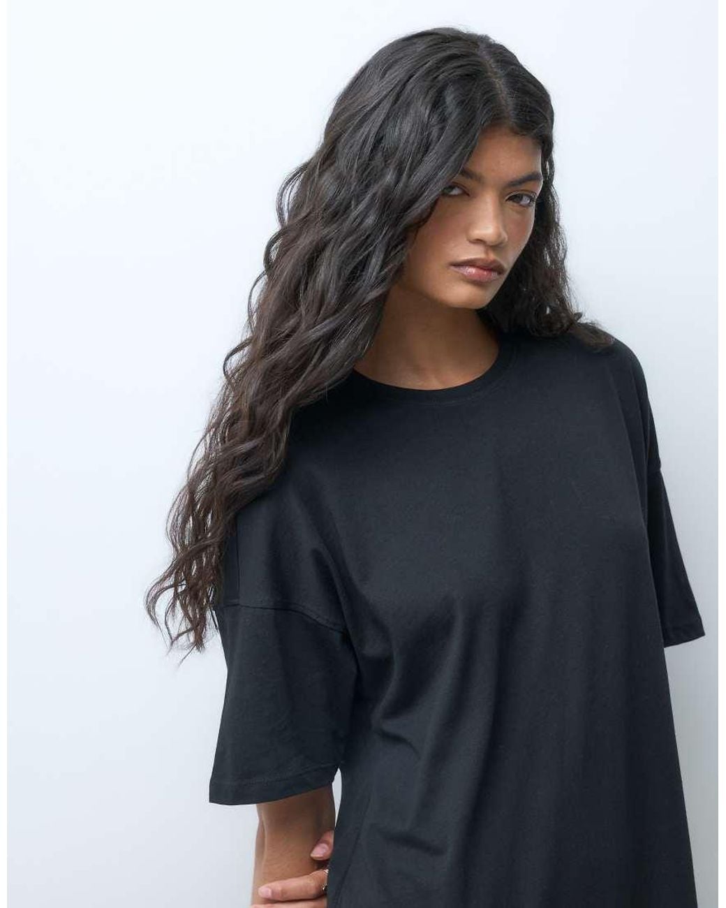 ONLY Black Oversized Maxi T-Shirt Dress