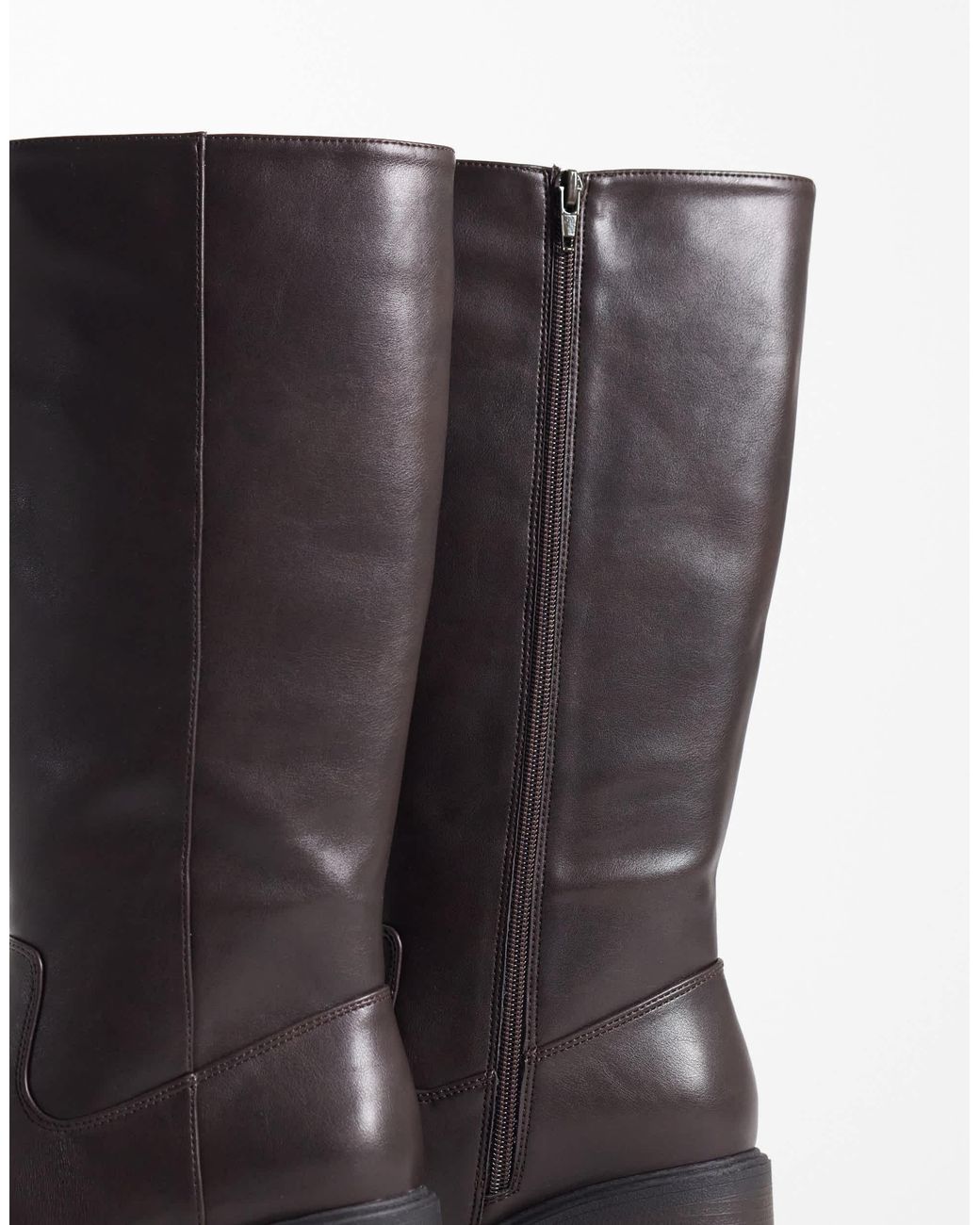 Glamorous Black Pull On Knee Boots