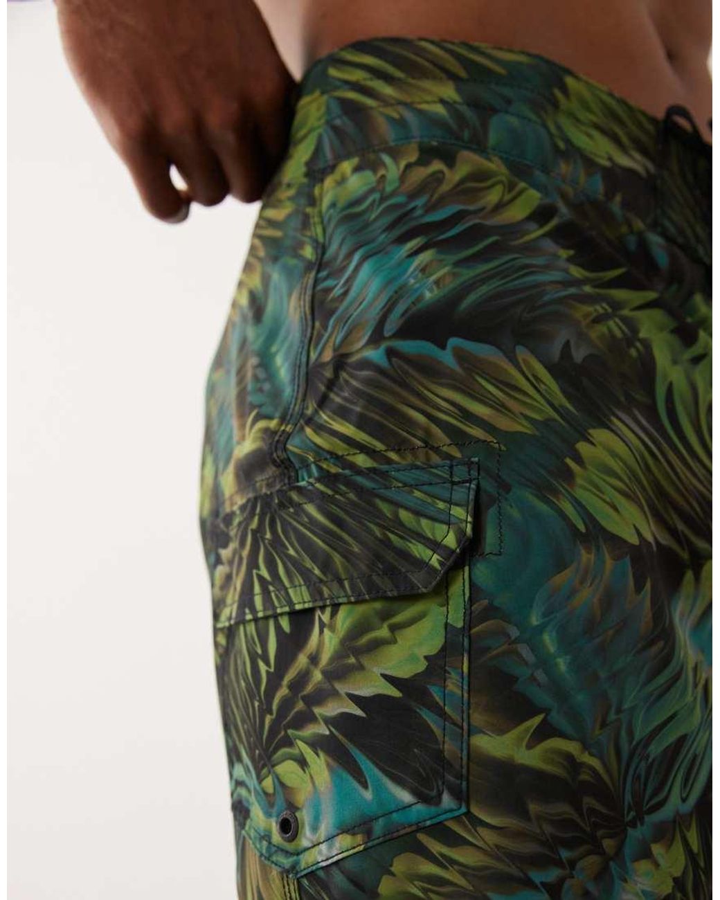 Speedo Green Lookout Print 18' Board Shorts for men