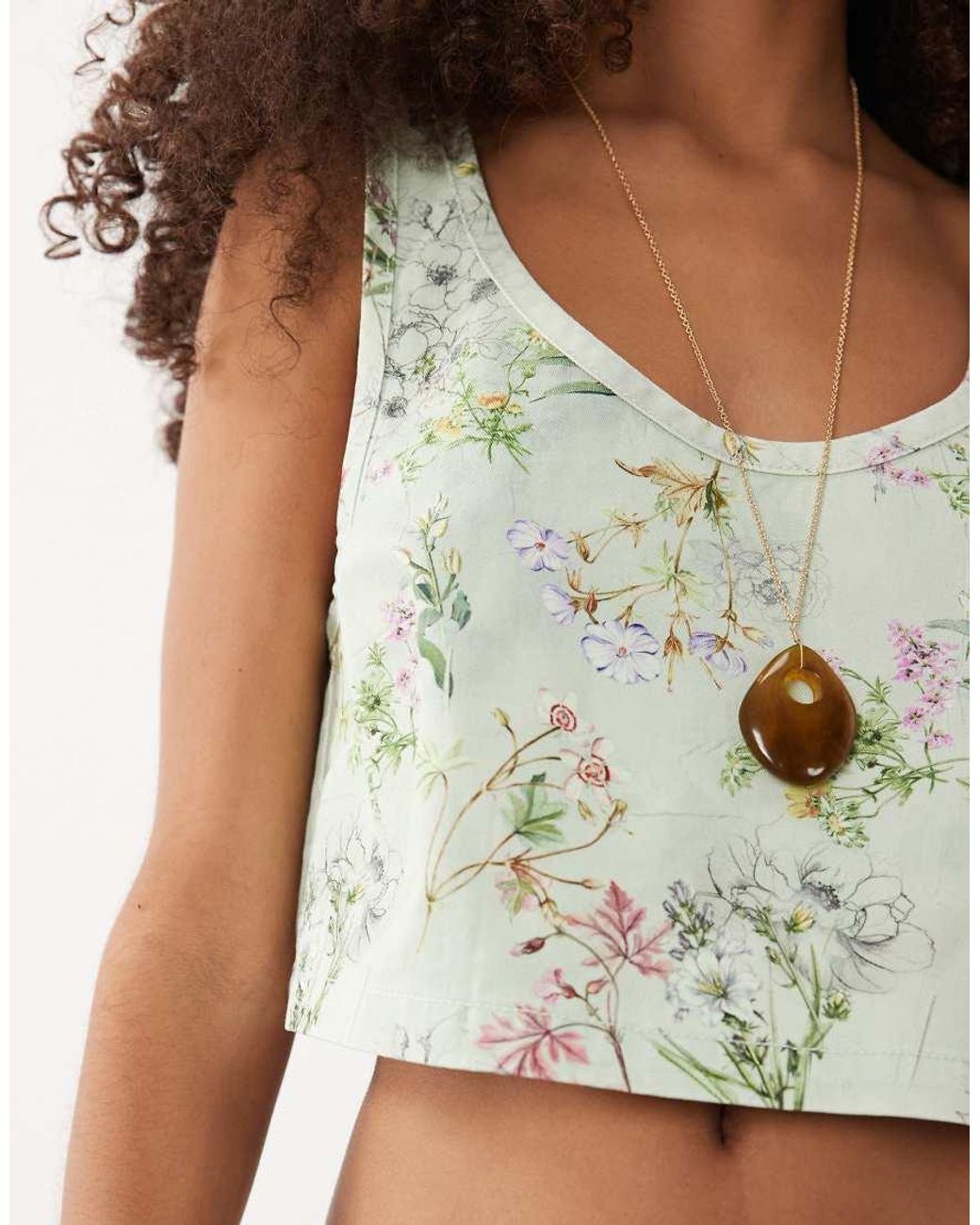 ASOS Gray Scoop Neck Top