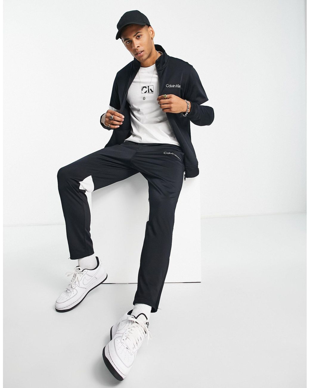 Calvin klein tracksuit set discount