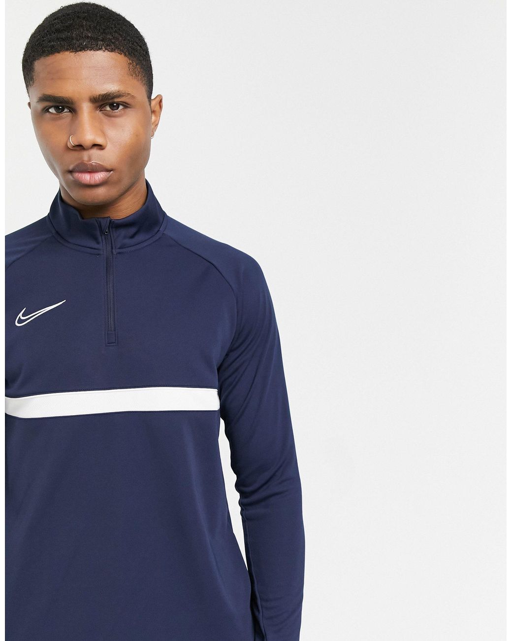 Nike Football Academy Drill Top in Navy (Blue) for Men - Save 40% | Lyst