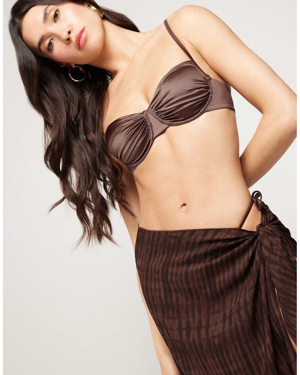 Tezenis Black Choco Shiny Glam Balconette Bikini Top