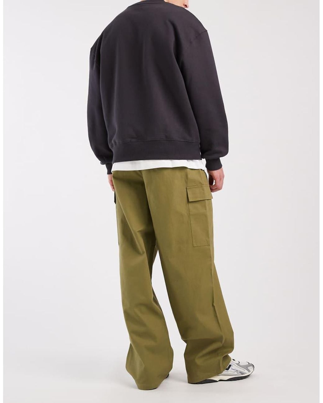 ASOS Green Baggy Cargo Trousers for men
