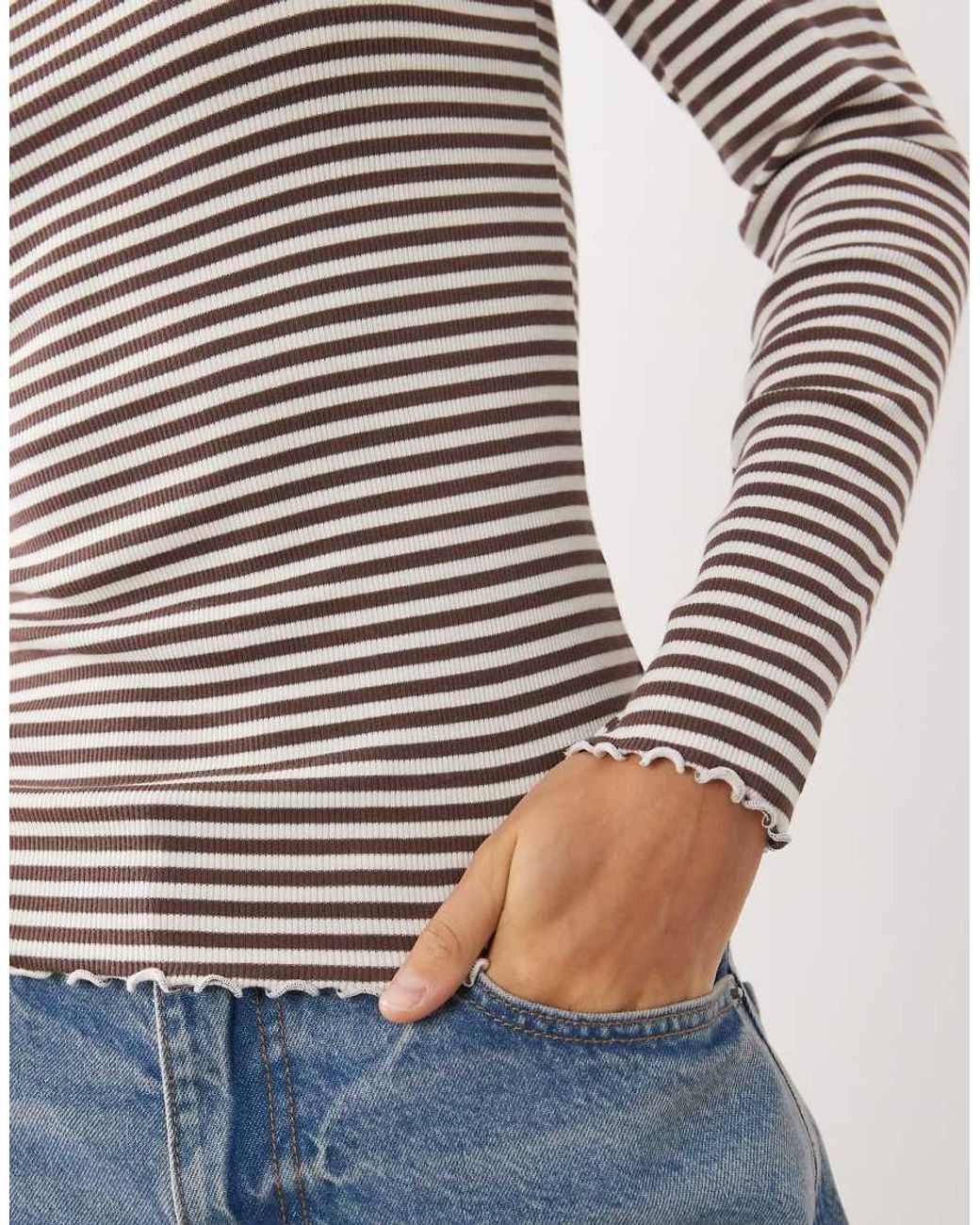 New Look White Baby Lock Long Sleeved Top