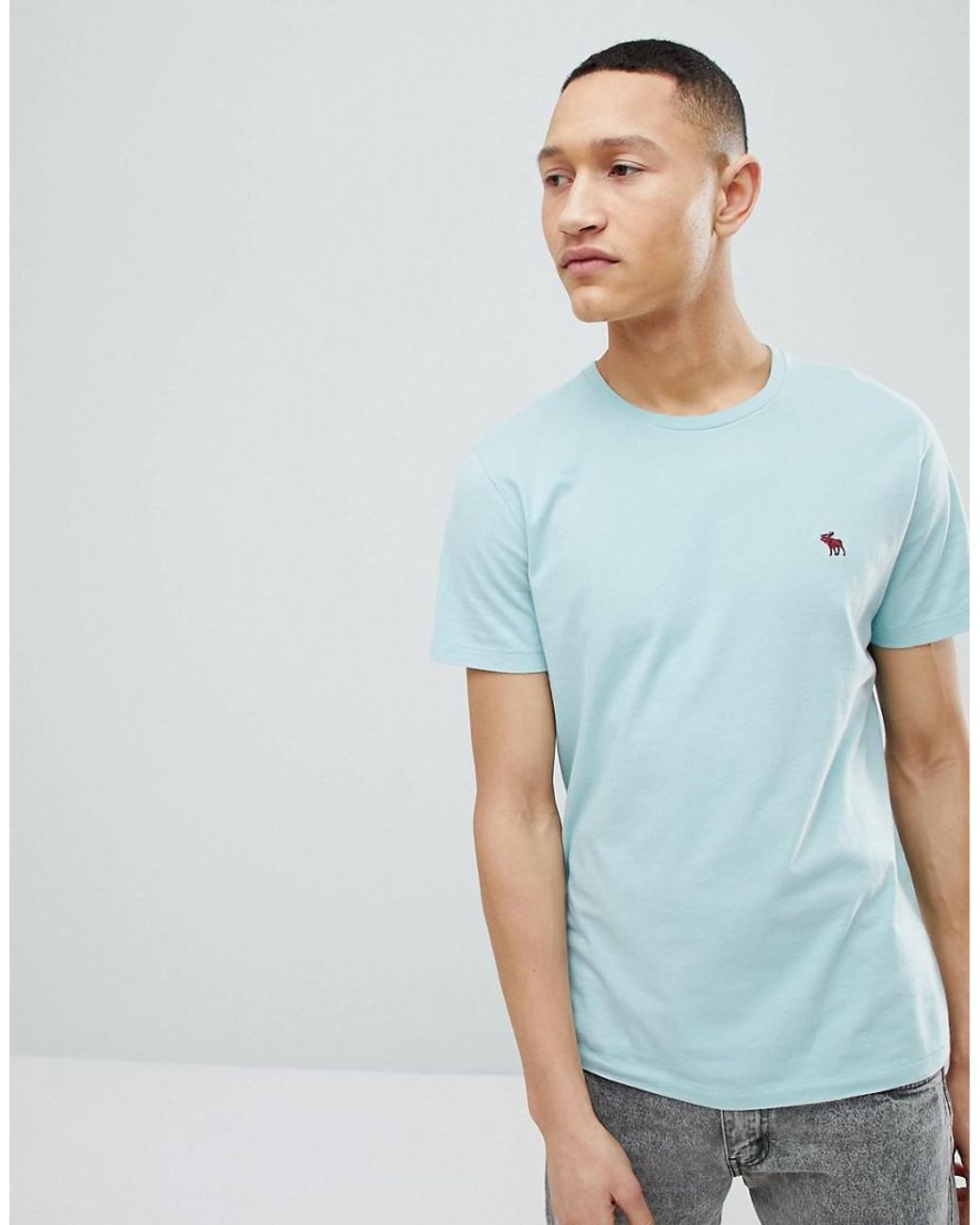 Tshirt ras de cou avec logo élan Abercrombie & Fitch pour homme en