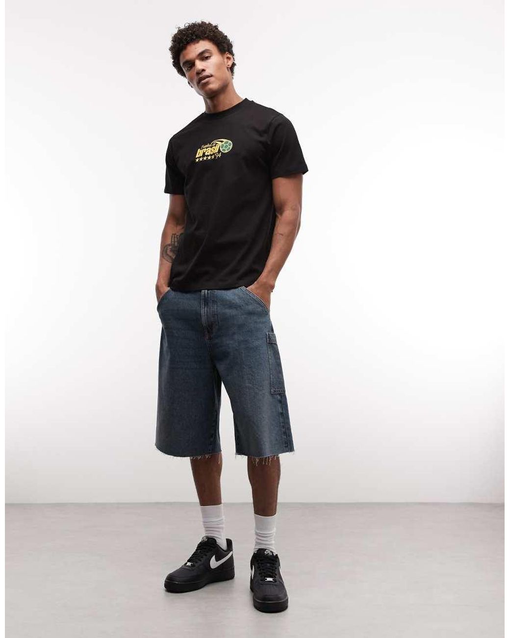 ASOS White Regular T-shirt With Brasil Graphic for men