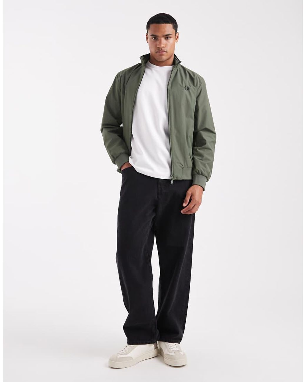 Fred Perry Gray Brentham Jacket for men