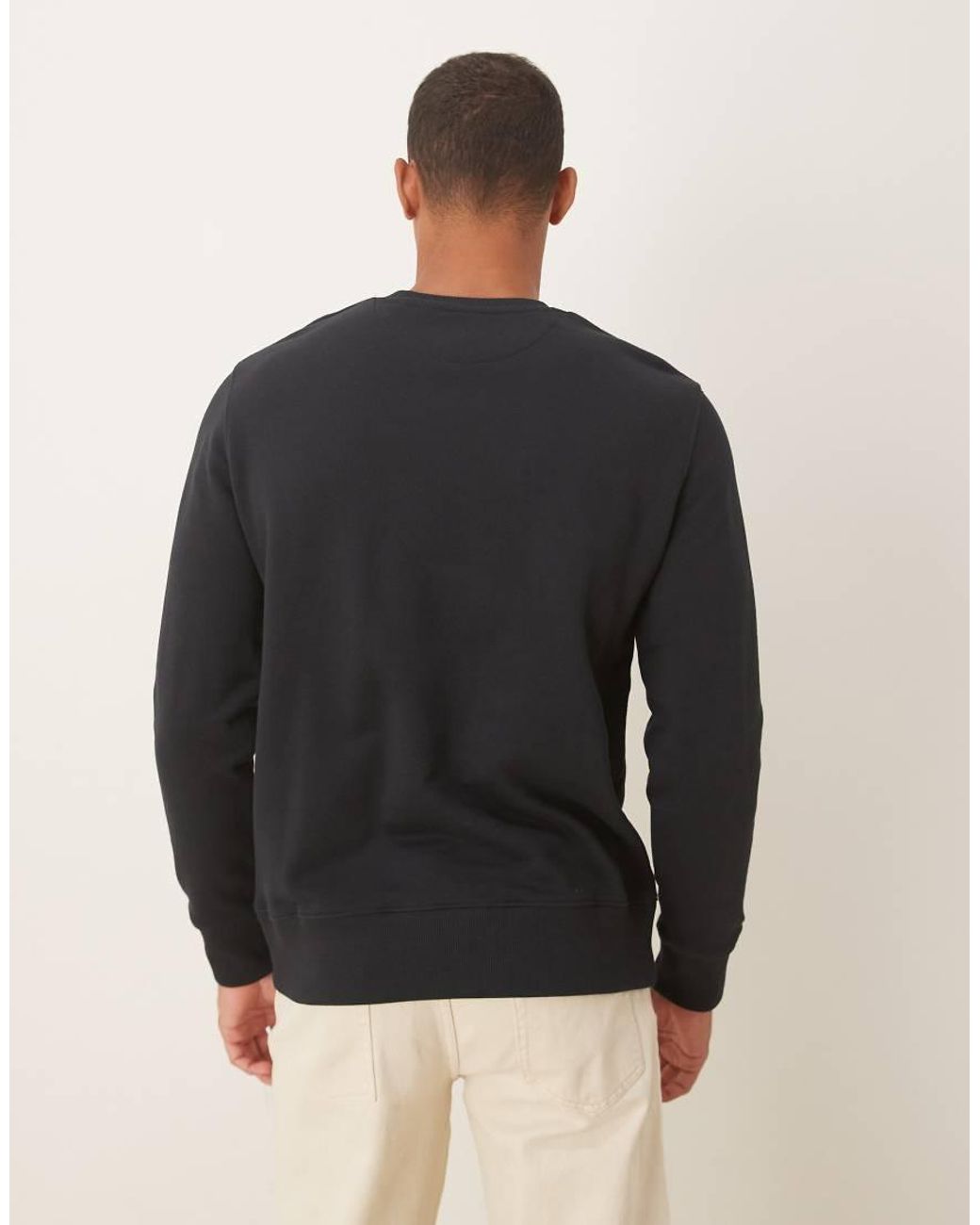 Gant Black Central Small Logo Sweatshirt for men