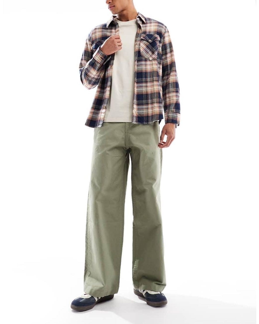 ASOS Green Loose Cargo Trousers for men