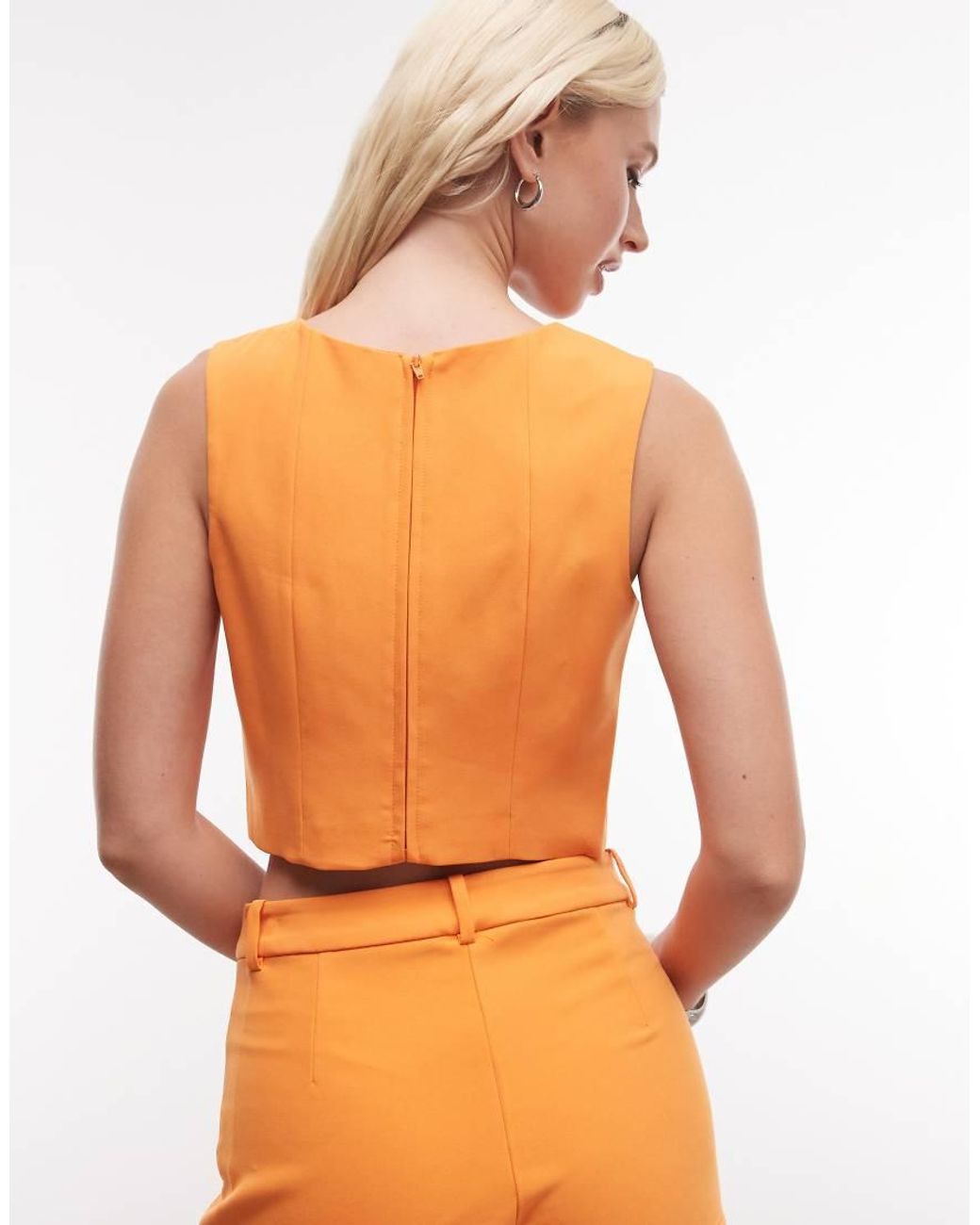 ASOS Orange Tailored Crop Top