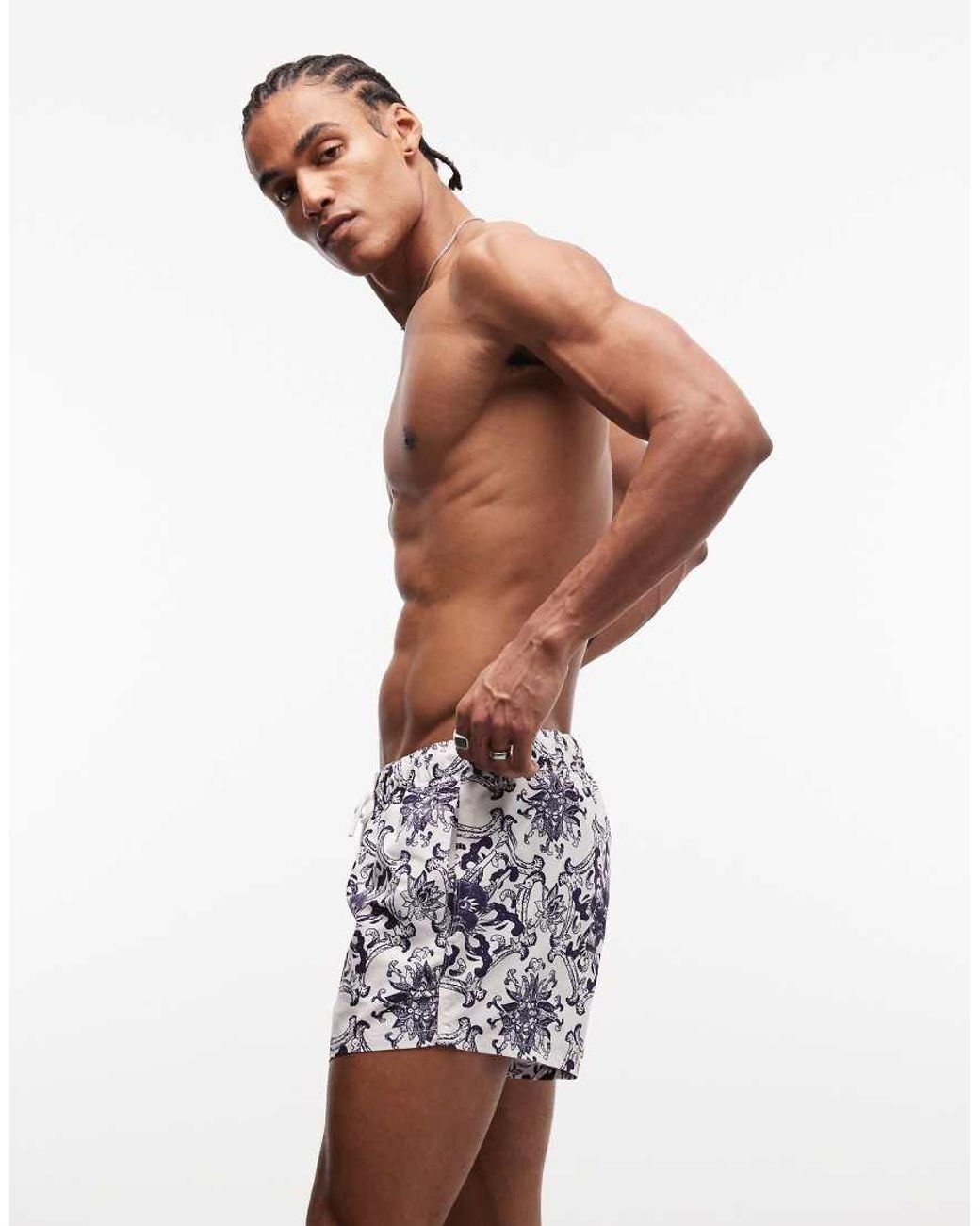 ASOS White Swim Shorts for men