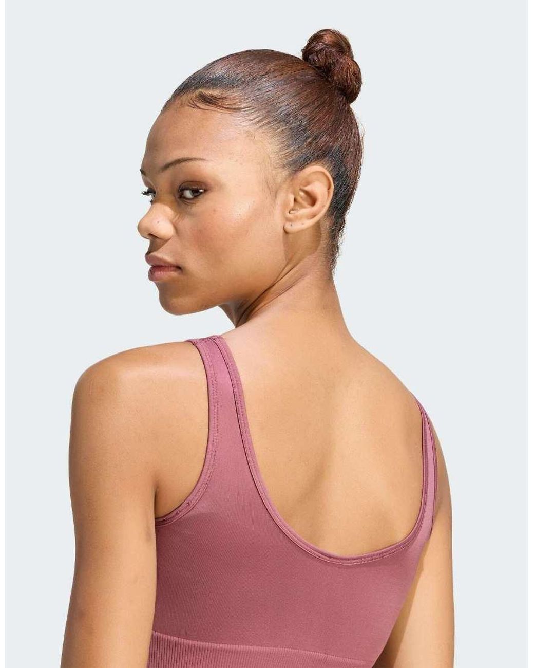 Adidas Originals Purple Essentials Seamless Bralette