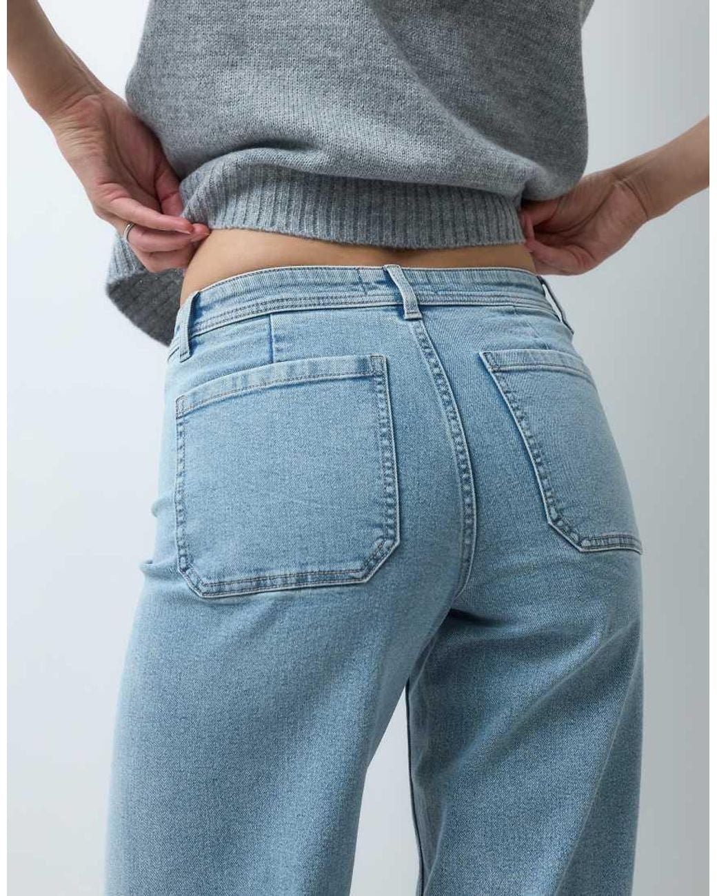 JDY Tall Blue Vanessa Wide Leg Jeans