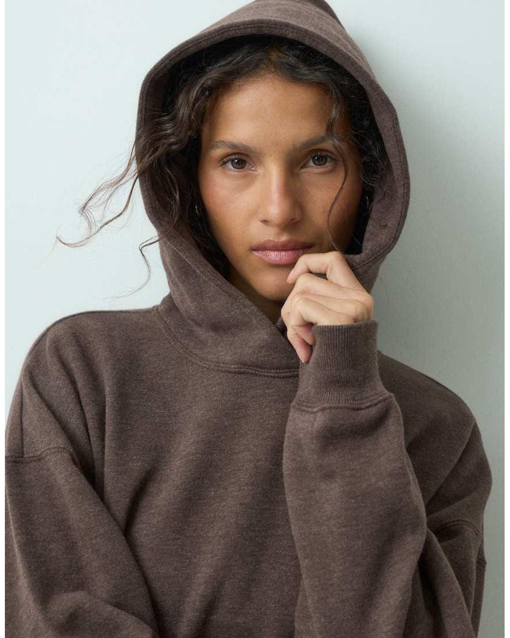 Hollister Brown Oversized Hoodie