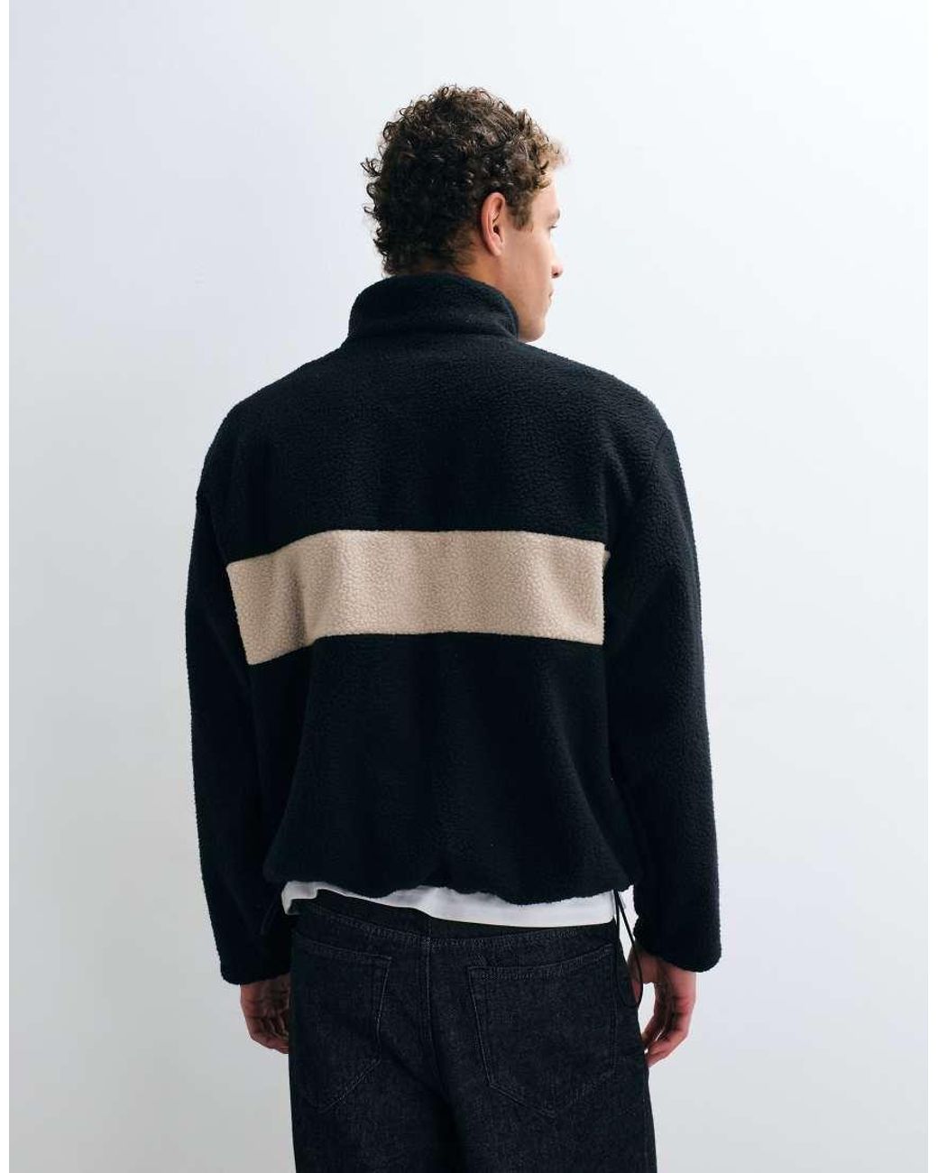 Adidas Originals Blue Large Logo Pullover Fleece for men
