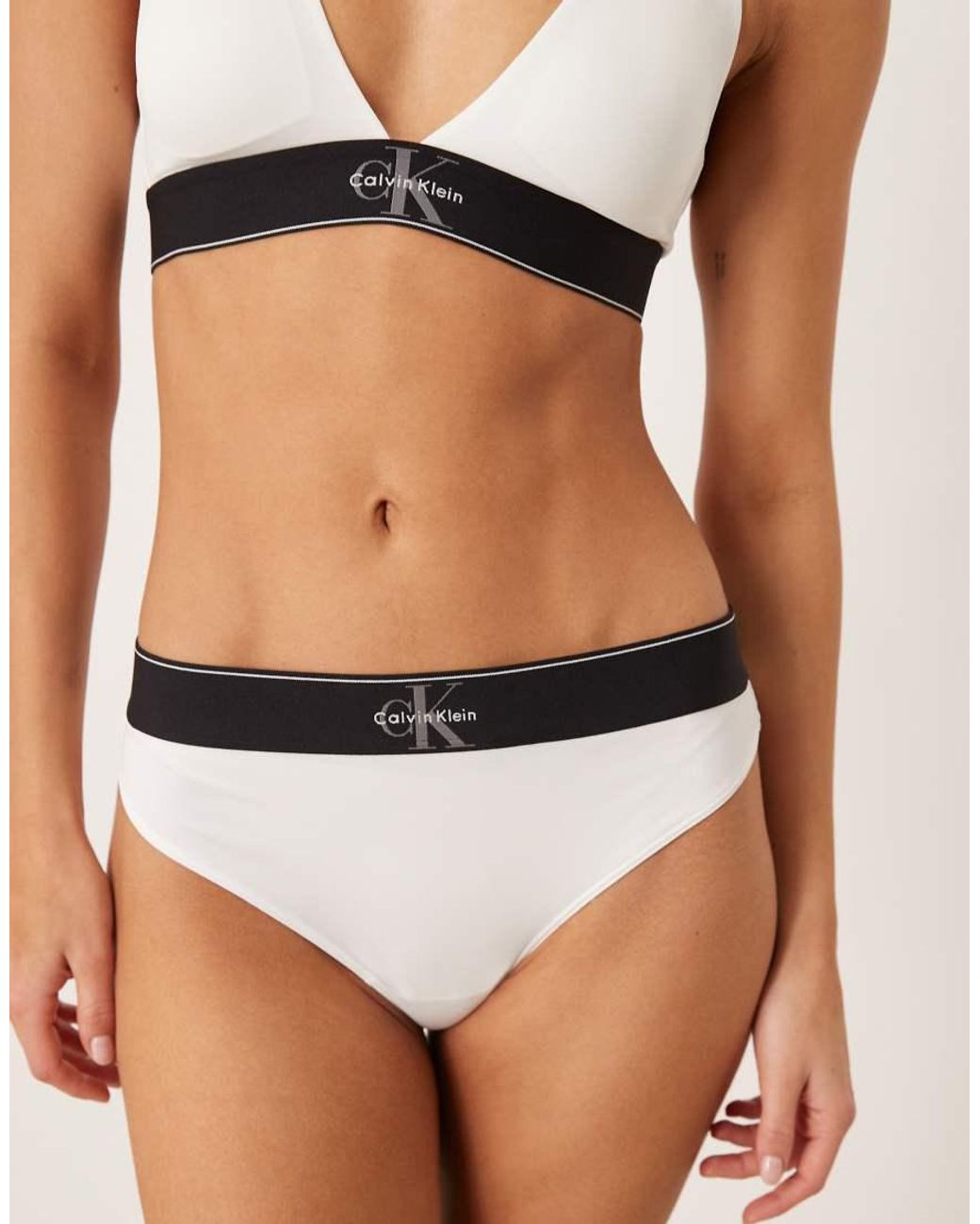 Calvin Klein Natural Graphic Logo Thong