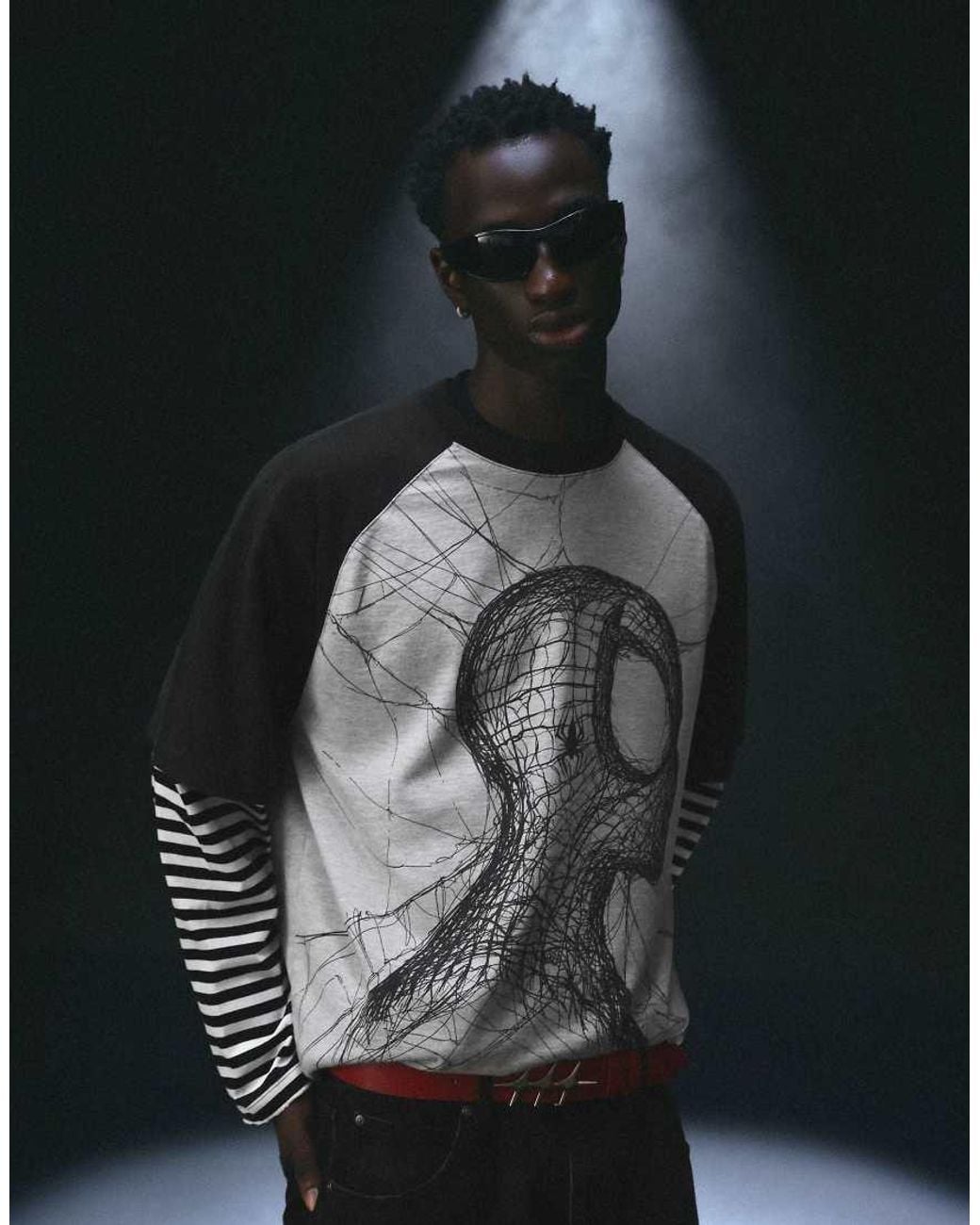 Bershka Blue Spider-man Short Sleeve Raglan T-shirt for men