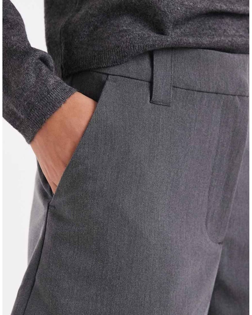 ASOS Gray Tailored Micro Shorts