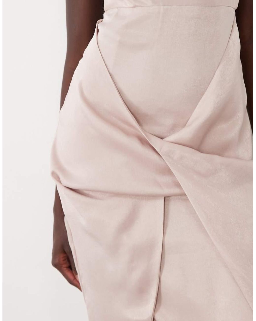 True Decadence Natural Draped Midi Dress