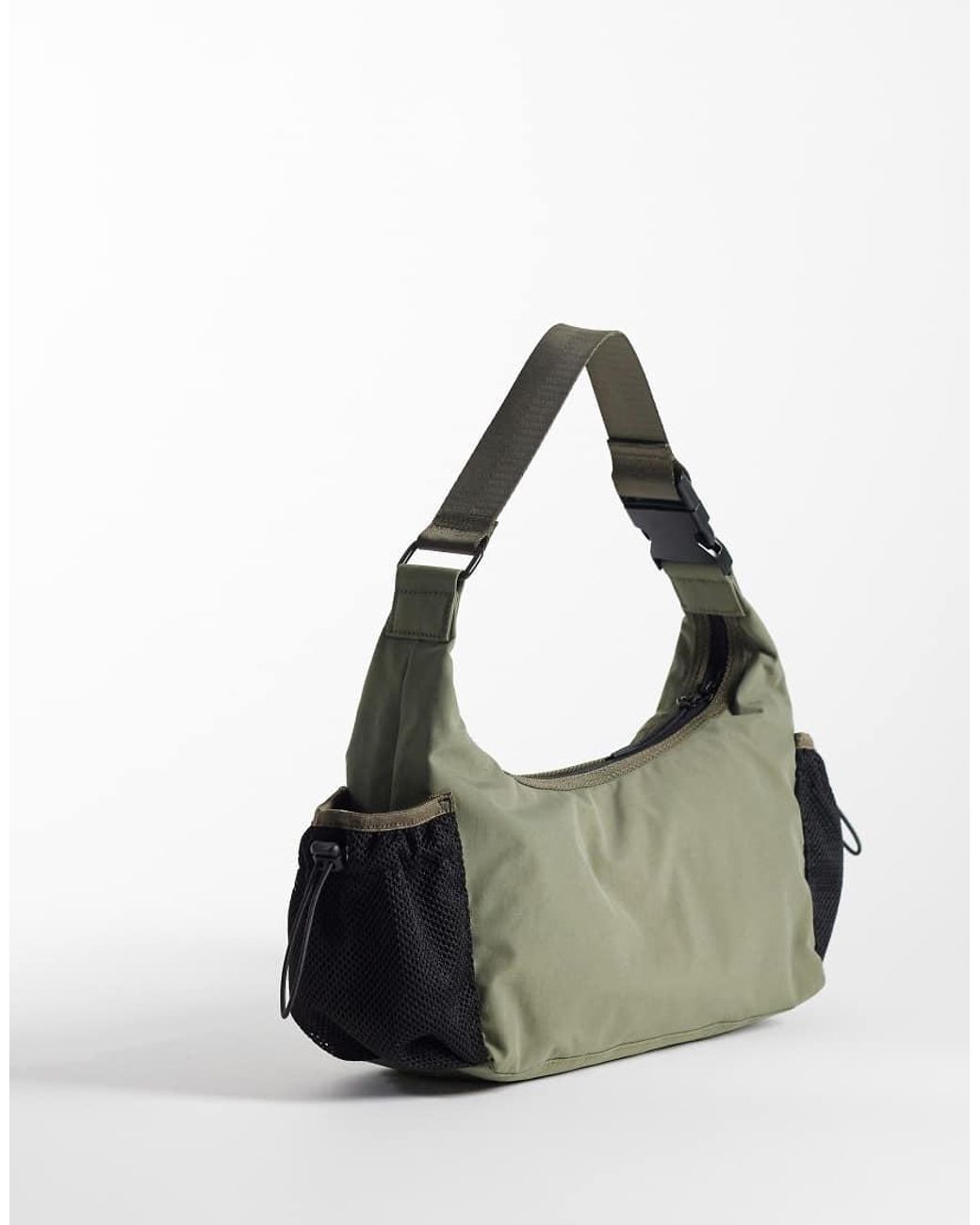 Weekday Green Mesh Drawstring Detail Purse