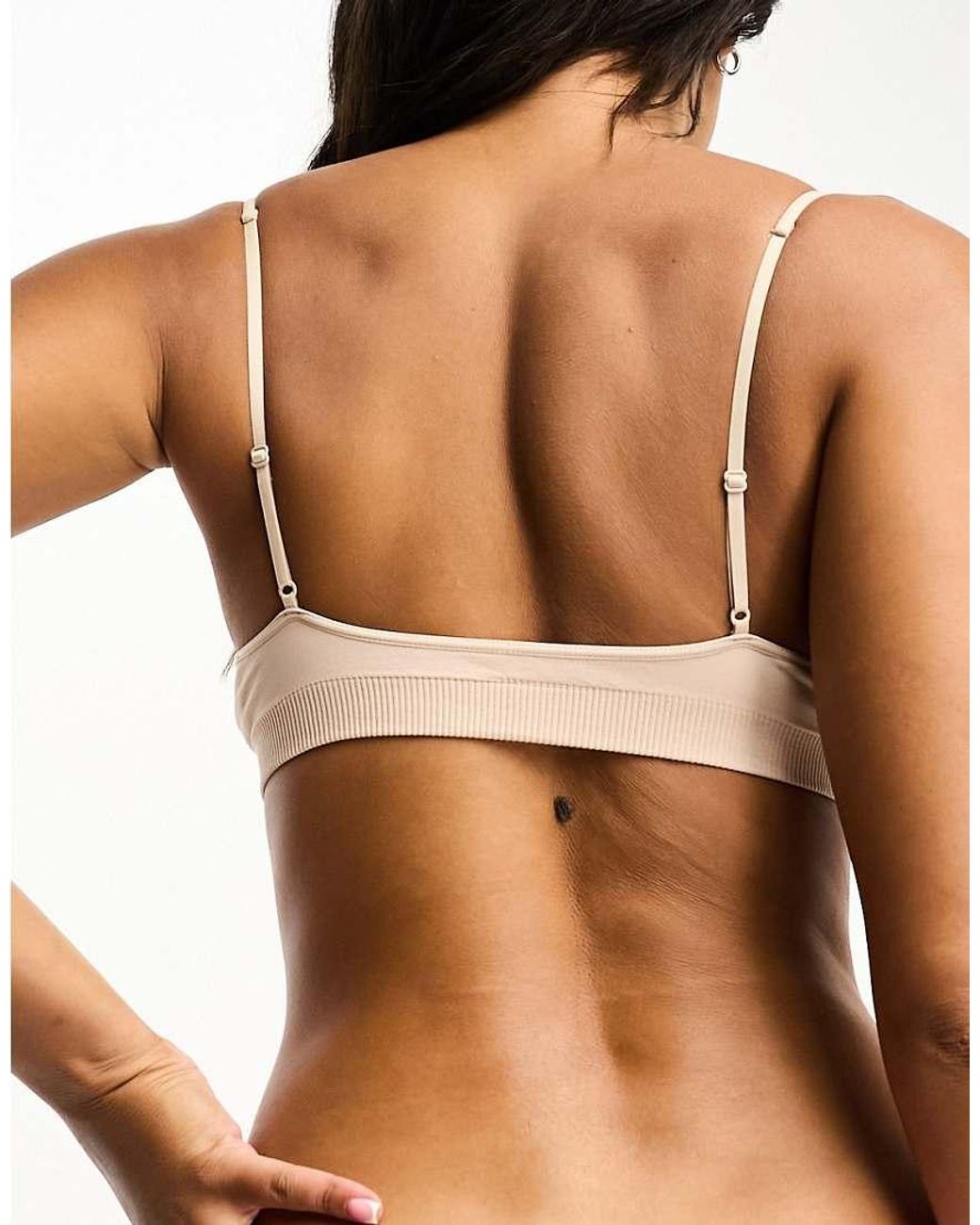 Weekday Natural Cat Seamless Triangle Bra